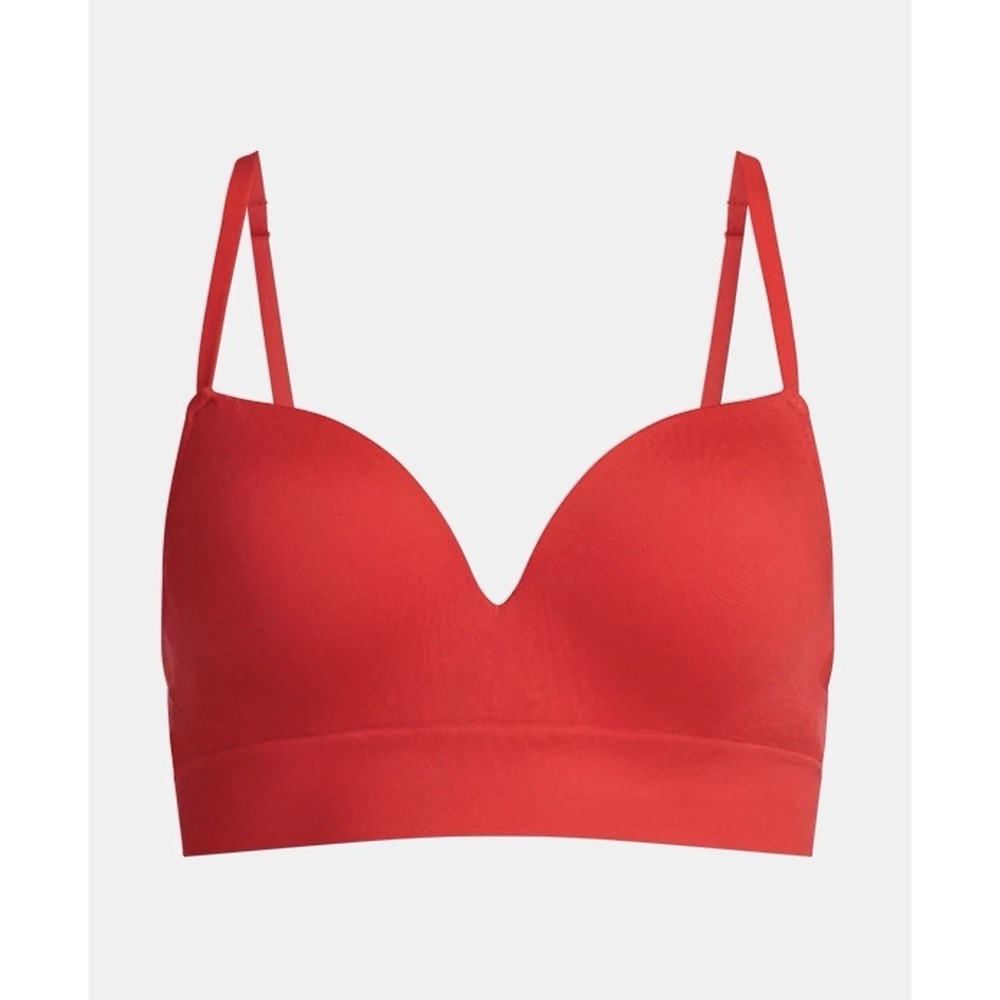 No Boundaries - Seamless - Wirefree Bra - Large - 36C - Red - NWT